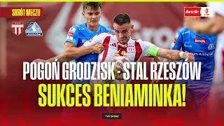 SKRÓT: POGOŃ GRODZISK MAZOWIECKI - STAL RZESZÓW. BENIAMINEK PRZYWITAŁ SIĘ Z BETCLIC 1 LIGĄ!
