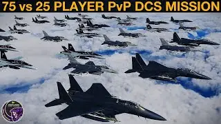 Rather Exciting 75 vs 25 Player PvP Multi-Group Milsim Mission | DCS