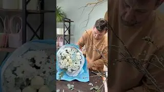 Мой букетик, такой класнючий 😍. Сегодня был очень продуктивный день именно по обучению флористике.