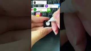 Drawing Apple logo on the keyboard #shorts #diy #art #keyboard #tiktok #trending #fyp #apple