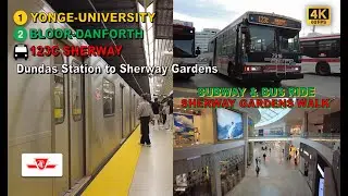 TTC POV Walk: Dundas Station to Sherway Gardens Via Kipling Stn & (Sherway Gardens Walk)【4K 60FPS】