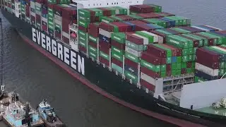 Dredging Underway to Free Stuck Cargo Ship
