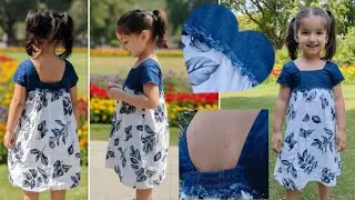 ​🚫NO MORE SLIP! How to Sew a Perfect Square Neck Frock with Elastic Back (3-4 Years Baby Dress)