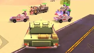 Tank facing a big Danger | All zombie Cars attacked Tank in Blockapolypse Zombie City