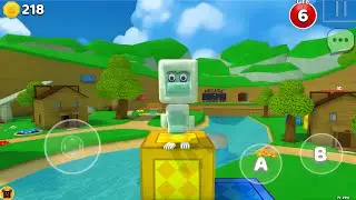 Super Bear Adventure Ice Bear Statue in Main Town Hub &ndash; Calm Free Roam Gameplay