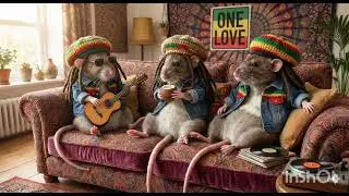 Fancy rats on the sofa