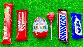ASMR Most Popular Candys / some lots of colorful rainbow lollipop candy / unpacking chocolate eat