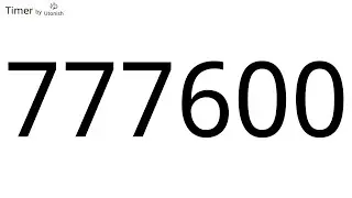 777600 Second Countdown Timer