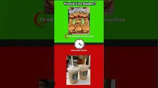 Free Starbucks ☕ or Free McDonald's 🍟? Hardest Choice! #shorts