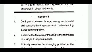 IGNOU MPSE-011 THE EUROPEAN UNION IN WORLD AFFAIRS, PREVIOUS YEAR QUESTION PAPER 2020(HINDI/ENGLISH)