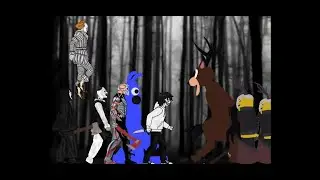 Art clown, Costume man, Pennywise Ghost face, Jason, Jeff the killer vs 99 night in the forest