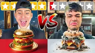 Eating Cheap VS Expensive Food! (1 Star vs. 5 Stars)
