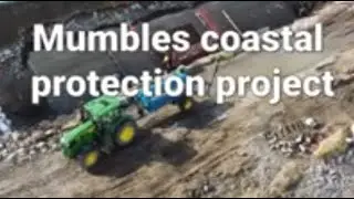 Construction work continues on Mumbles sea wall | Drone video | part 2
