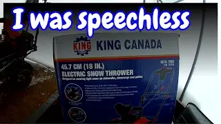 King Canada 45.7 cm (18 in) Electric Snow Thrower (Unboxing)