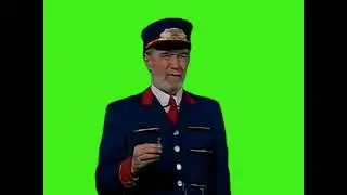 Mr. Conductor (George Carlin) Green Screen. Free To Use