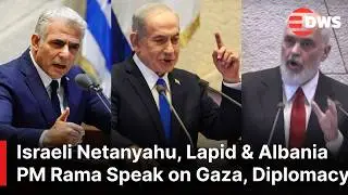 FULL SPEECHES: Netanyahu, Lapid & Albania PM Rama Address at Knesset on Gaza & Diplomacy  |AC1E