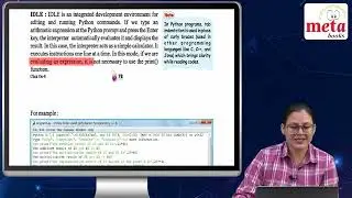 Ch 6 | Meta Books | Computer | Class 08 | Review Python | For children