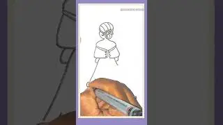 Let's draw girl backview #glitter #shorts #drawing #trending #satisfying #brushpen#draw #girl #girly