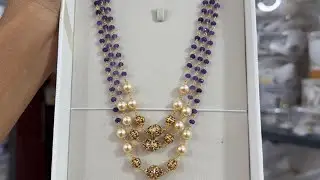 #blackbeads #1gramjewellery #latestjewellery #necklace #choker #haram #onegramgold #chain #pearls 