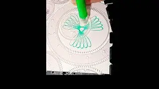 Green Flower Genuine #sound  #spirograph #shorts #2024 #satisfying #compilation