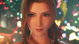 FINAL FANTASY VII REMAKE Aerith in Wall Market Scene
