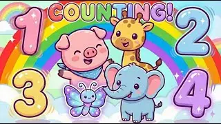 Counting Animals Song 🐘 | Learn Numbers 1-4 | Nursery Rhymes for Kids & Toddlers