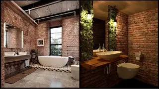Brick Wall Washroom Designs With Latest Interior Ideas // Brick Wall Washroom Ideas
