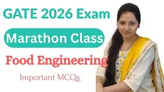 GATE Food Engineering 2026 Important MCQs | Food Technology | XL, XE Question Paper| Food Technology