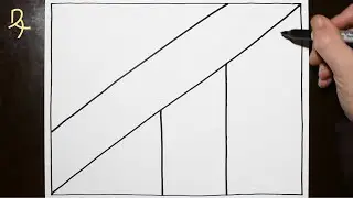 Daily Line Illusion | Building Blocks 3D Abstract Pattern / Satisfying and Relaxing