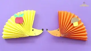 Hérissons mignons - Bricolage en papier. Милые ежики - поделки из бумаги.