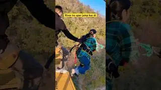 River ke uper jump kar di #adventure #rishikesh