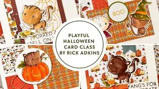Playful Halloween Card Class | 4 Fun & Easy Handmade Cards for Spooky Season