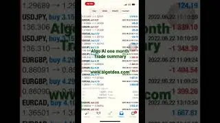 Algo Ai Robot One Month Trade summary #forex #livetrading #algotrading