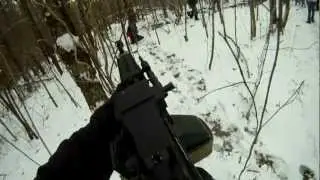 Ballahack Airsoft 1/26/13 w/ BRIGEXPLOSION (a&k m249 mkII) snow day