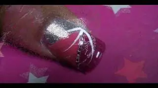 How To Nail Art: Pretty silver,pink,and purple nails