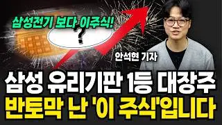 삼성 공급 유리기판 1등 대장주 '이 주식' 전세계 돈 쓸어 담는다 (안석현 기자/ 4부)