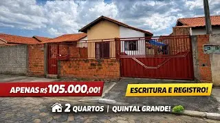 CASA NO CENTRO ESCRITURADA R$105MIL OPORTUNIDADE 