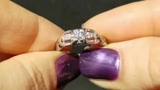 Antique Engagement Ring Old Euro Cut Diamond 14k Gold Vintage Promise Art Deco