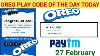 Today Oreo Play Code Of The Day 27 February / Oreo Play Code of The Day