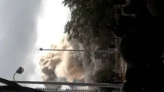MD Anderson building implosion ground level view