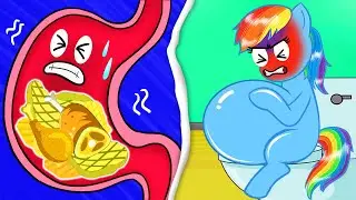 Rescue Rainbow Dash with a Stomach Ache - MY LITTLE PONY | Stop Motion Paper