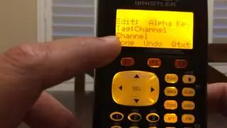 Whistler WS1040 Программирование обычного канала