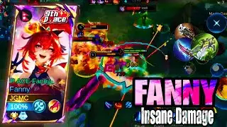 Fanny INSANE DAMAGE High Kill GamePlay[ONE SHOT BUILD?]