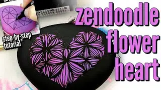 Heart Rock Painting: Zen Doodle Design for Beginners!!