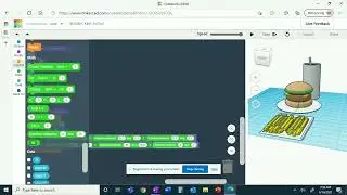 Tinkercad Codeblocks - How to Code a Burger, Fries & a Drink