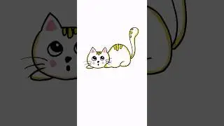 How to draw a cat #easy #drawing #forkids #preschool #kindergarten #diy #art #cute #activity #fun