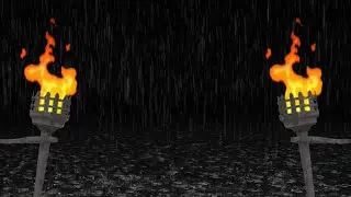 Rain Sound with Torch Noise | Rain and Fire White Noise | Deep Sleep in 10 minutes | Good Night