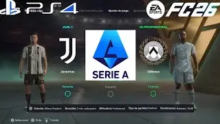 EA FC 26 - JUVENTUS vs UDINESE | SERIE A | GAMEPLAY PS4