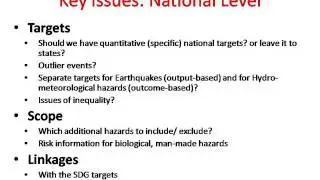 Kamal Kishore on Sendai Targets in India at NPDRR 2017