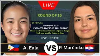 ALEXANDRA EALA 🇵🇭 VS PETRA MARČINKO 🇭🇷 | WTA MATCH UPDATE | LIVE SCHEDULE UPDATES 🎾